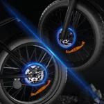 Showing the Braking system for the Boombike Bluvall K6 Fat Tire Electric Bike