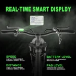 Boombike Bluvall K6 Fat Tire Electric Bike showing LCD controller