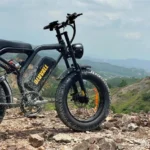 Boombike Bluvall K6 Fat Tire Electric Bike out on a trail ride